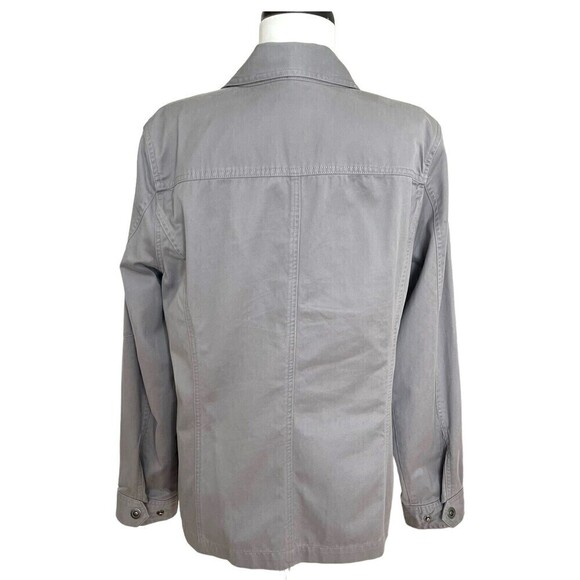 ORVIS Cotton Canvas Barn Jacket womens M Gray Chore Minimalist Capsule - Picture 3 of 9